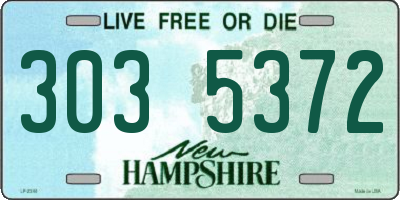 NH license plate 3035372
