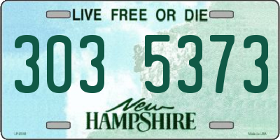 NH license plate 3035373