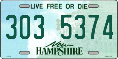 NH license plate 3035374