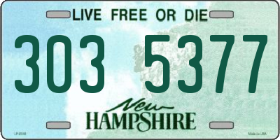 NH license plate 3035377