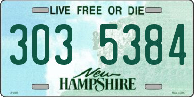 NH license plate 3035384