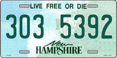 NH license plate 3035392