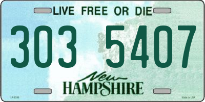 NH license plate 3035407