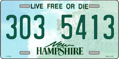 NH license plate 3035413