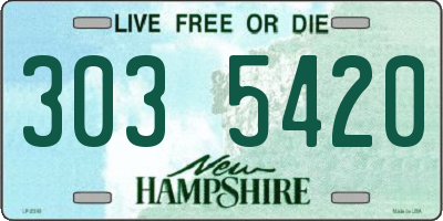 NH license plate 3035420