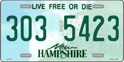 NH license plate 3035423