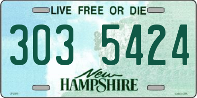 NH license plate 3035424