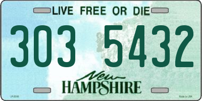 NH license plate 3035432