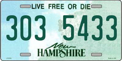 NH license plate 3035433