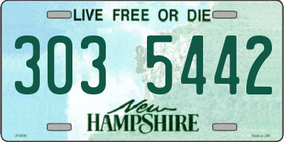 NH license plate 3035442