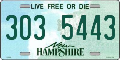NH license plate 3035443