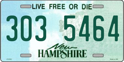 NH license plate 3035464