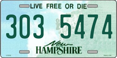 NH license plate 3035474