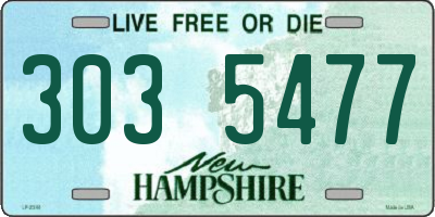 NH license plate 3035477
