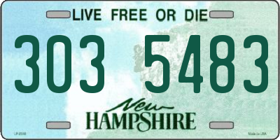 NH license plate 3035483