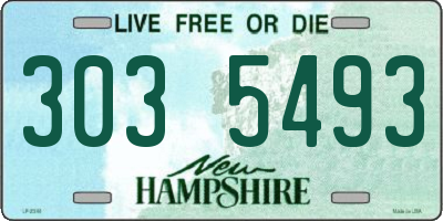 NH license plate 3035493