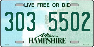 NH license plate 3035502