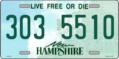 NH license plate 3035510