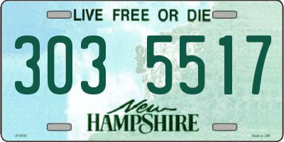 NH license plate 3035517
