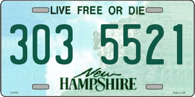NH license plate 3035521