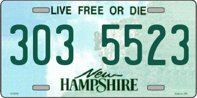 NH license plate 3035523