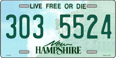 NH license plate 3035524