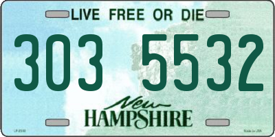NH license plate 3035532