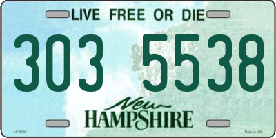 NH license plate 3035538