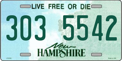 NH license plate 3035542