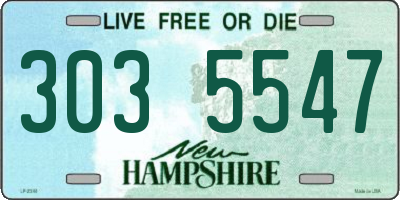 NH license plate 3035547