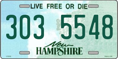 NH license plate 3035548