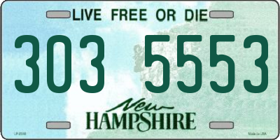 NH license plate 3035553