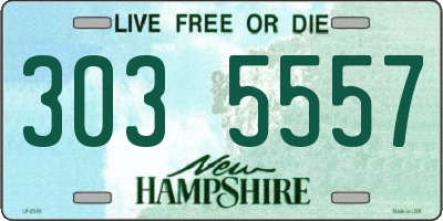 NH license plate 3035557