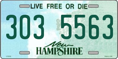 NH license plate 3035563