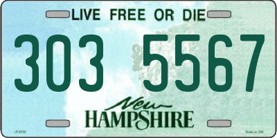 NH license plate 3035567