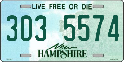 NH license plate 3035574