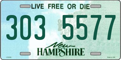 NH license plate 3035577