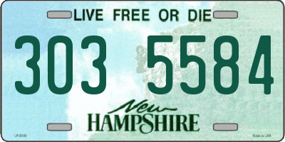 NH license plate 3035584