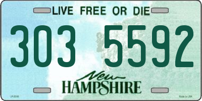 NH license plate 3035592