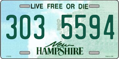 NH license plate 3035594
