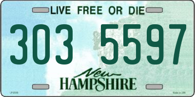 NH license plate 3035597