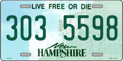 NH license plate 3035598