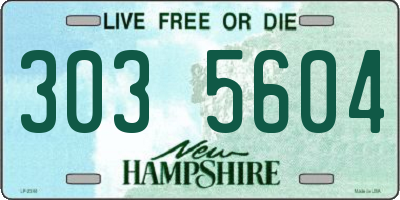 NH license plate 3035604