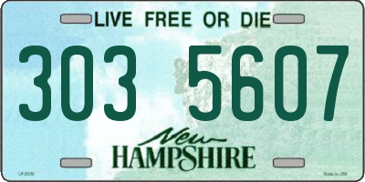 NH license plate 3035607