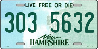 NH license plate 3035632