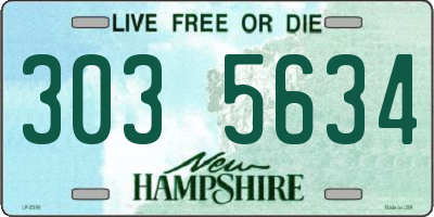 NH license plate 3035634
