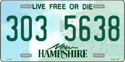 NH license plate 3035638