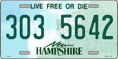 NH license plate 3035642