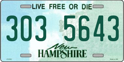 NH license plate 3035643