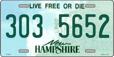 NH license plate 3035652